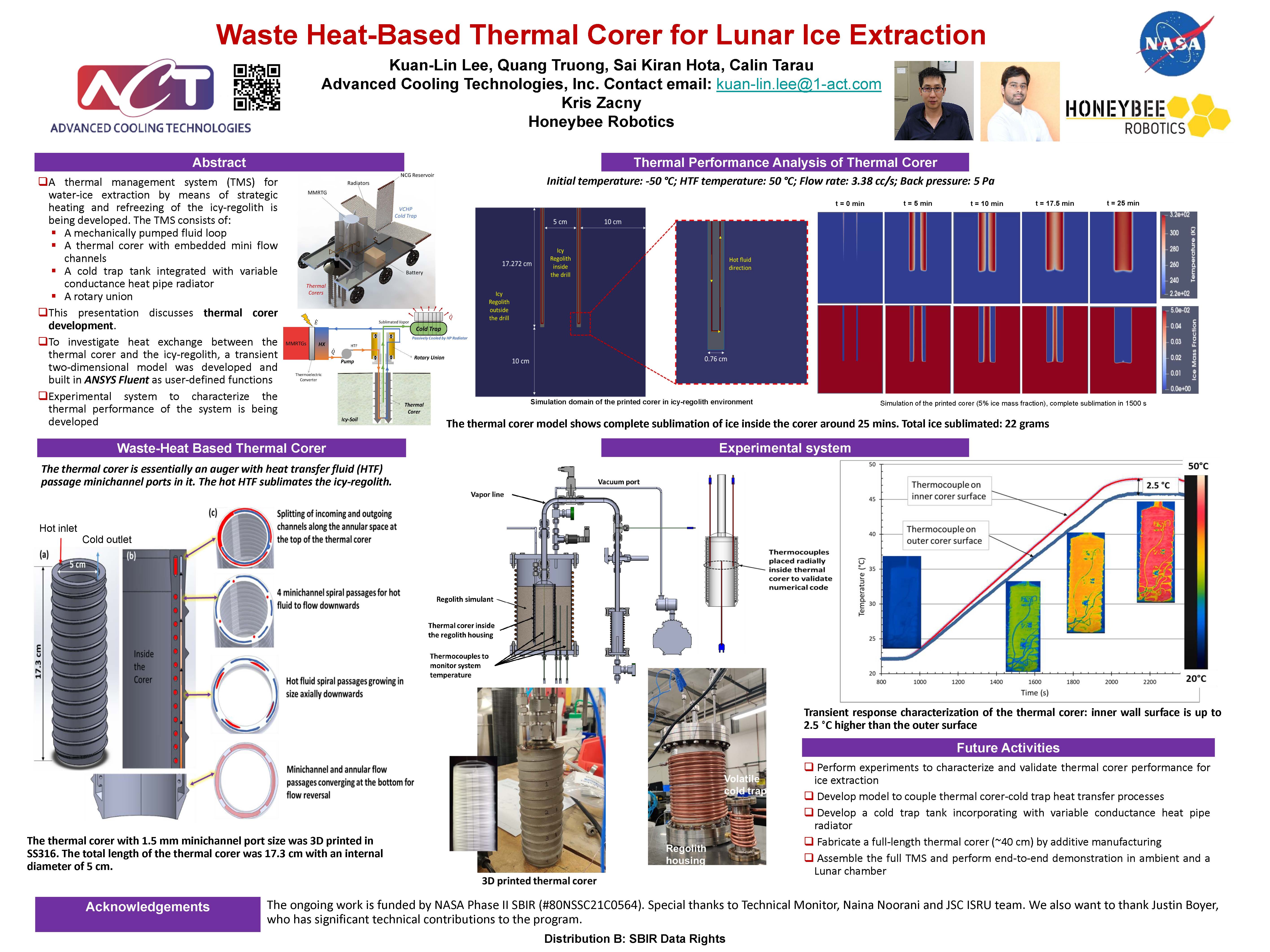 Waste Heat-Based Thermal Corer for Lunar Ice Extraction